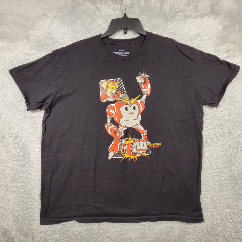 ThinkGeek 16 Years T-Shirt Black Robot Mouse Mens XXL Graphic Tee‎